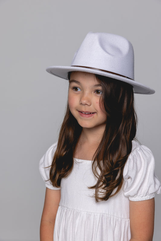 Folk Wide Brim Hat - Pearl