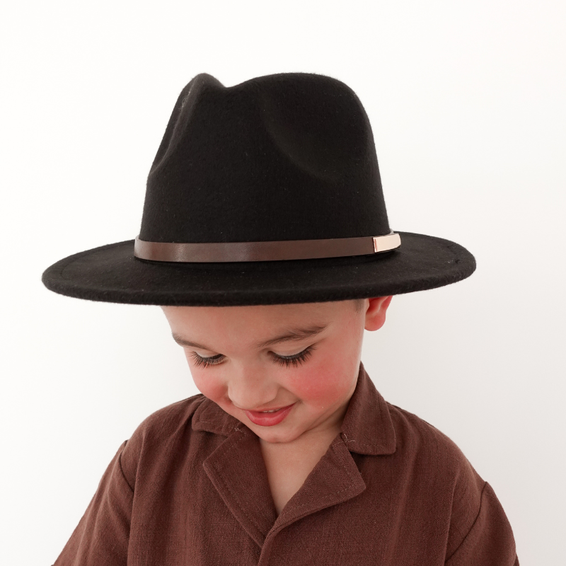 Folk Wide Brim Hat - Black