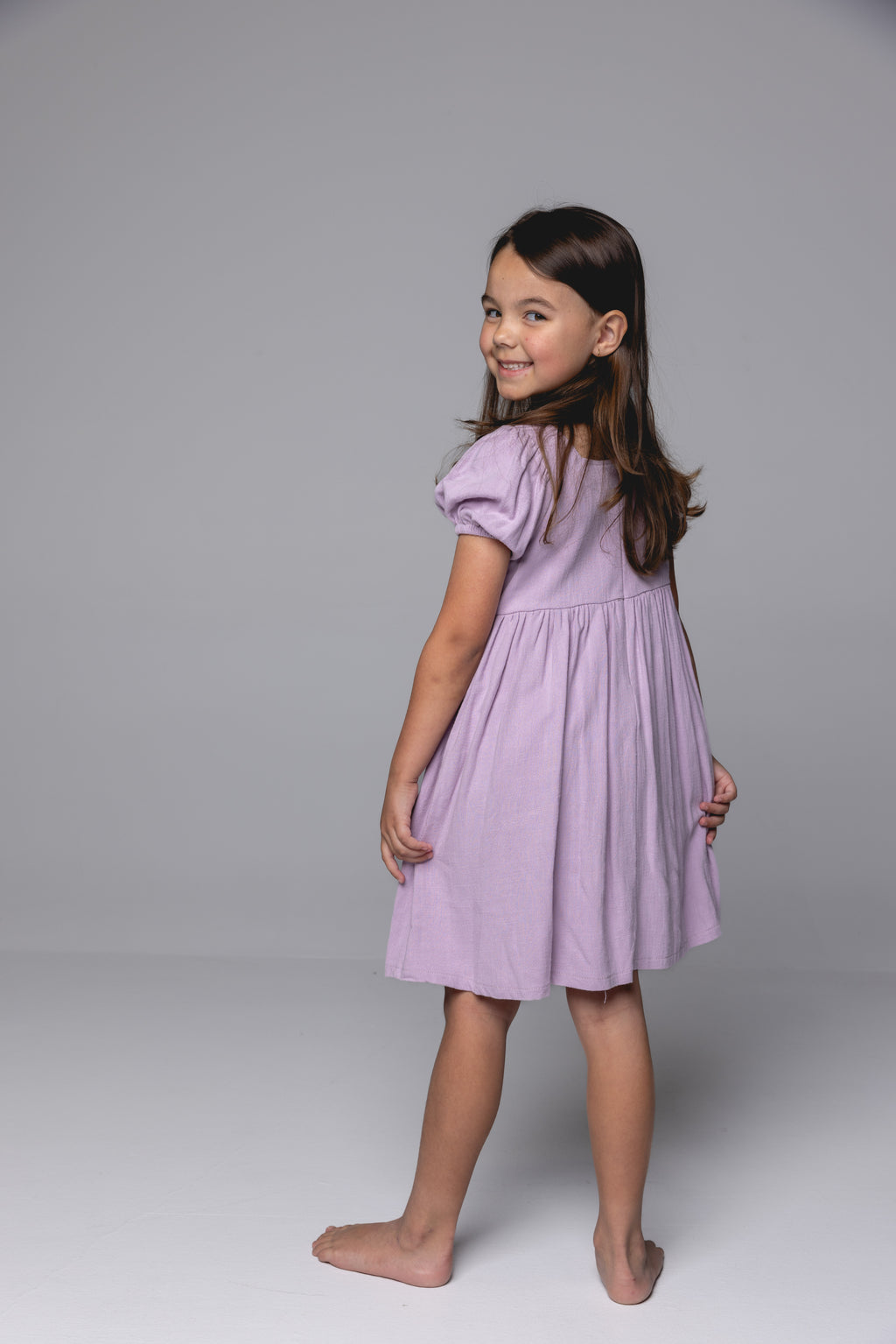 Linen Dress - Mauve
